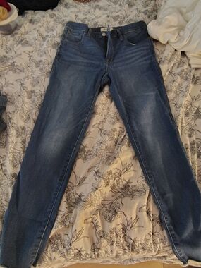 Madewell Dark Blue Skinny Jeans with Faded Wash 29p
